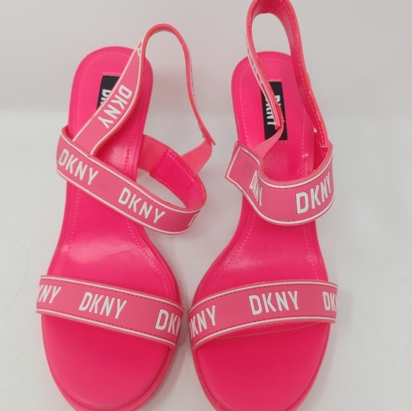 DKNY Pink Logo Slingbacks Size 9 - Picture 14 of 15